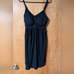 Motherhood Maternity Nursing Nightgown, Black, Size XL